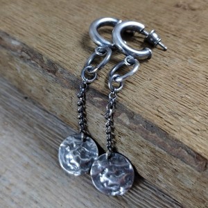 Kolczyki - blaszki na łańcuszkach