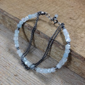 Bransoletka delikatna z akwamarynu