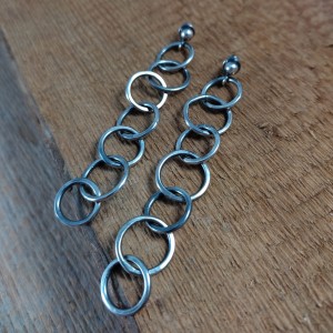 Kolczyki - Surowe ogniwka