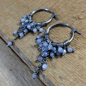 Kolczyki - koła z tanzanitem