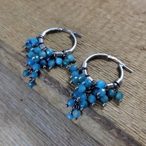 Kolczyki -koła z apatytem