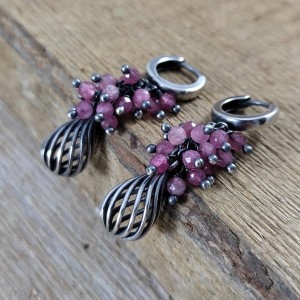 Kolczyki - łezki z turmalinem