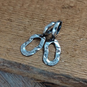 Fale - kolczyki ze srebra oksydowanego