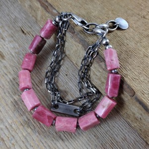 Bransoletka - thulit z blaszką