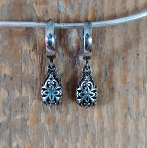 Delikatne kolczyki - srebro oksydowane 