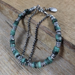 Bransoletka - talarki szmaragdu