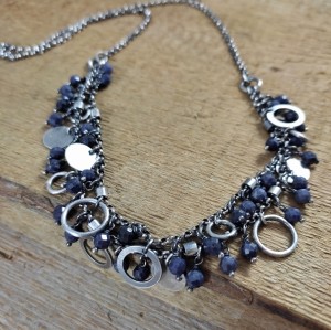 Naszyjnik - zawieszki szafiru