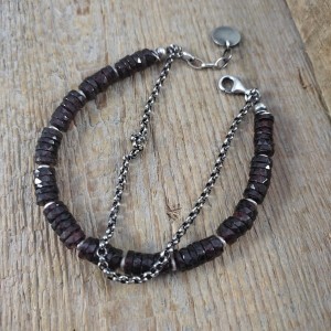 Surowa bransoletka z granatu