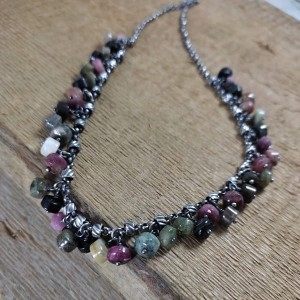 Naszyjnik - surowy z turmalinu II