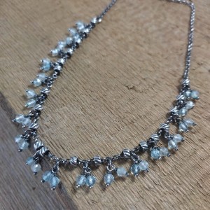 Naszyjnik - zawieszki z topazu