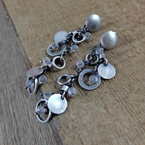 Kolczyki - zawieszki z kwarcem