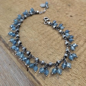 Bransoletka - zawieszki z akwamarynu II