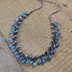 Naszyjnik zawieszki z akwamarynu