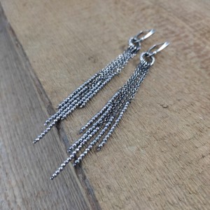 Kolczyki - długie z hematytem